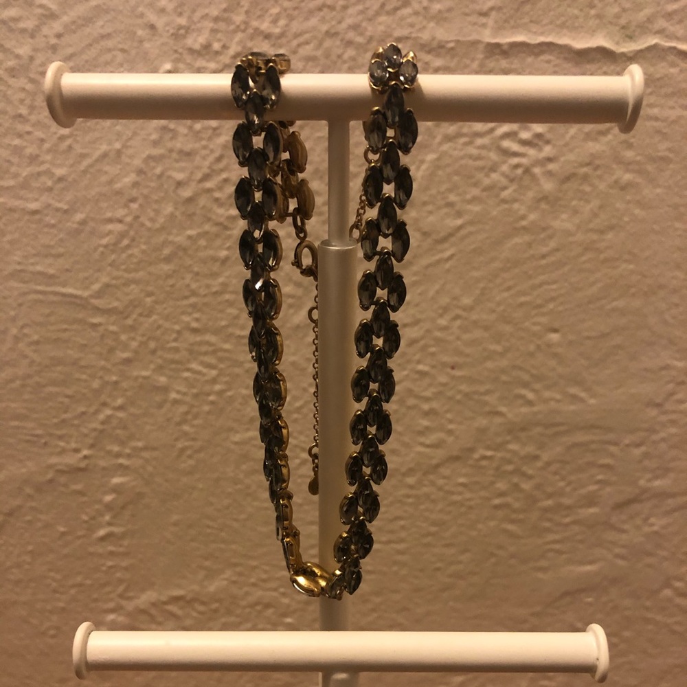 Dark blue and gold necklace